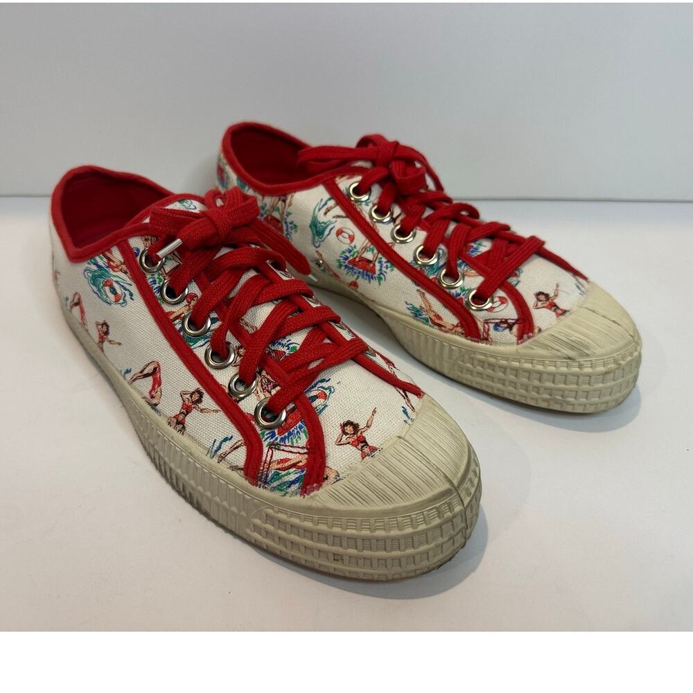 Miss L Fire Women’s Novesta Diving Delights Retro Style Sneakers Sz 9 Streetwear